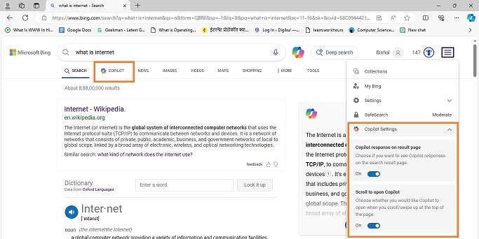 How To Disable Copilot AI Response In Bing Search Windows 10/11